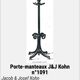 Free-standing coat rack in curved wood produced by Josef Kohn