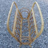 Porte revues vintage rotin