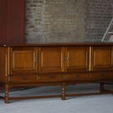 Danish enfilade from the mid-modern century in dark stained oak, 1960s.