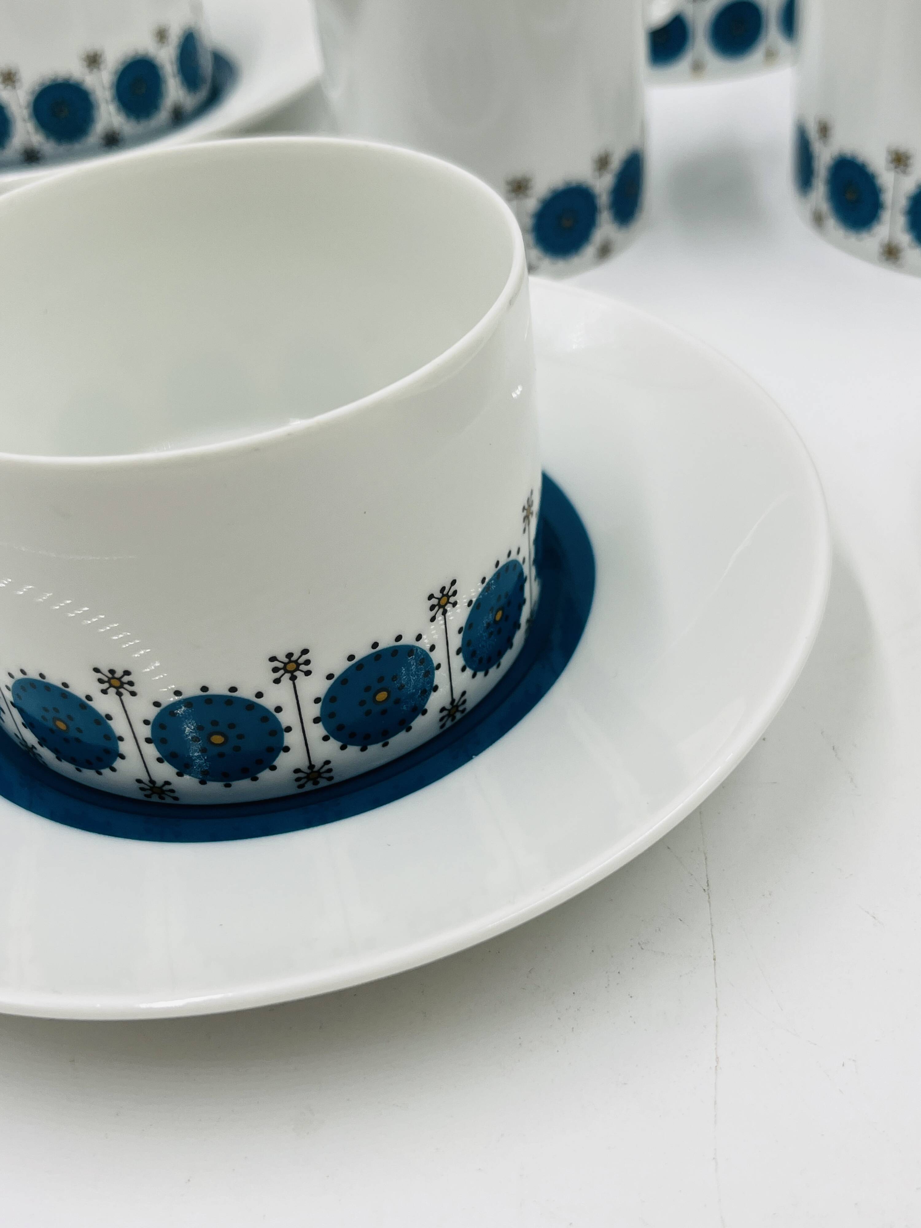 Service Café Porcelaine Thomas Germany Medaillon 70s