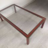 Table basse laiton verre
