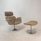 Fauteuil tulipe et pouf par Pierre Paulin pour Artifort, années 1980