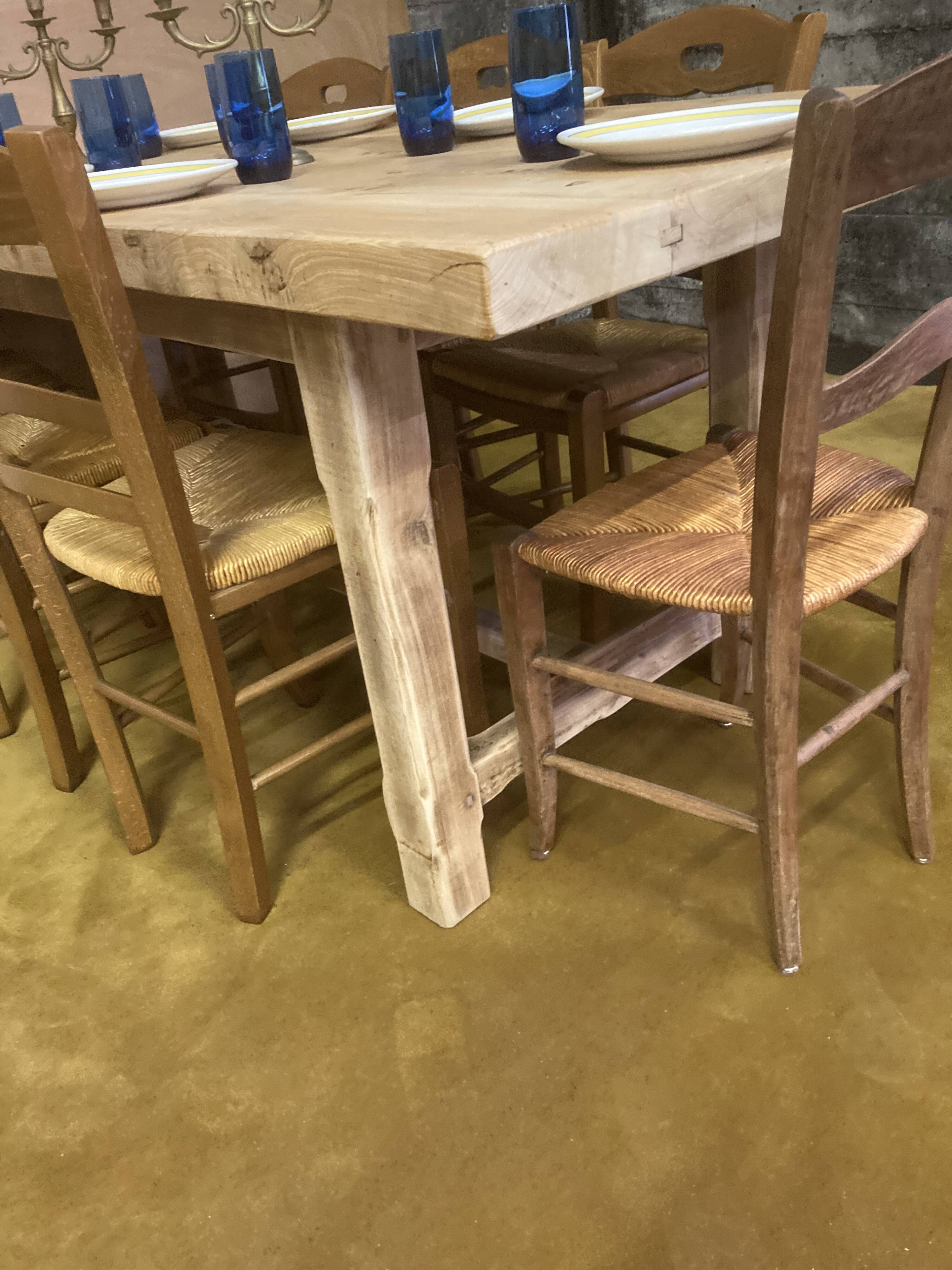 Farmhouse table bois brut