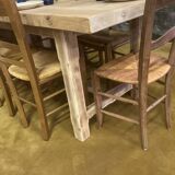 Table de ferme bois brut
