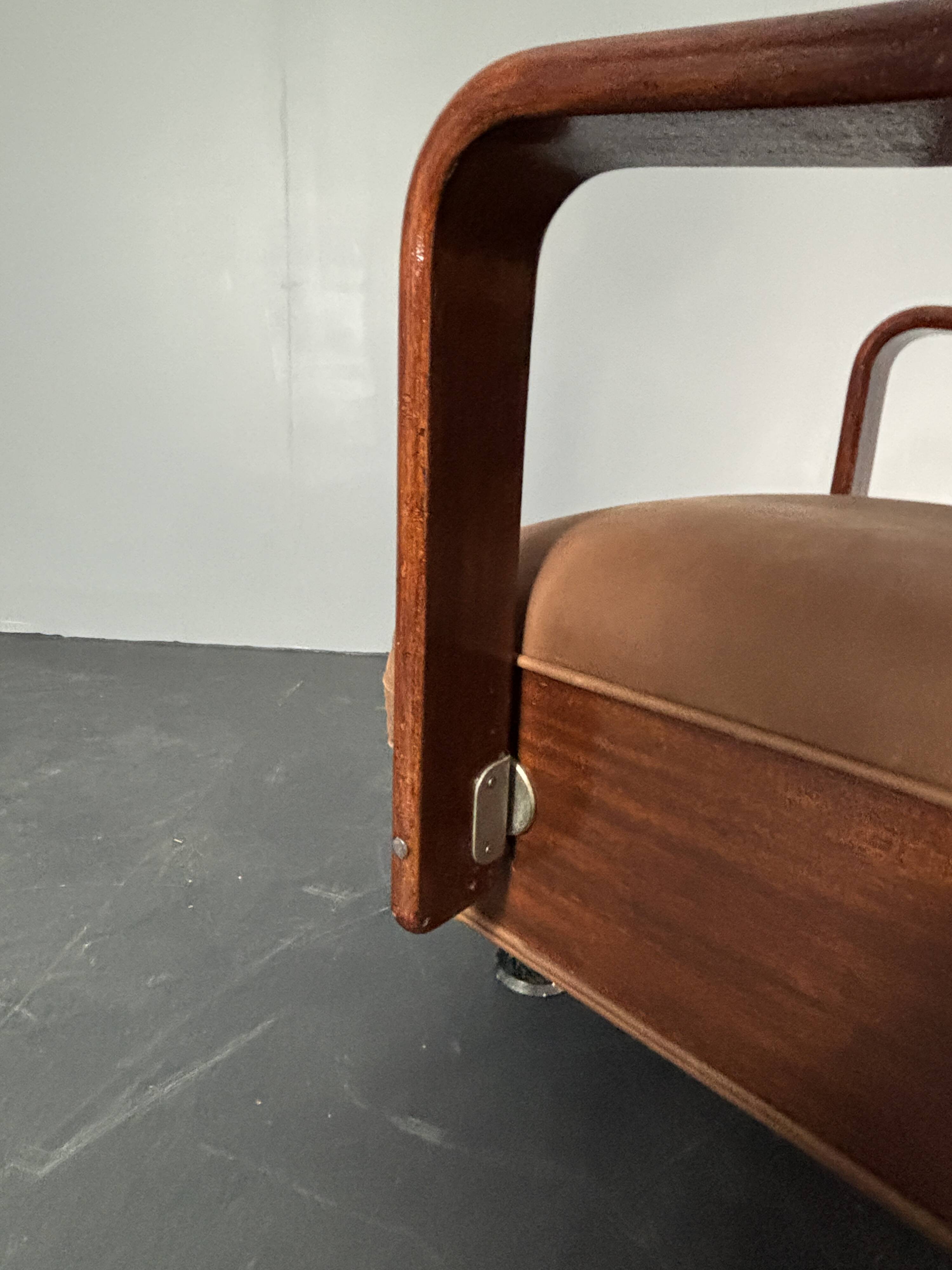 Midcentury brutalist embassy lounge or easy low club chair, 1960s