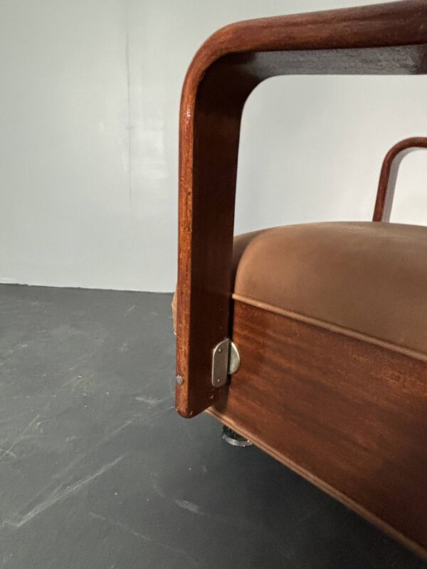 Fauteuil de salon brutaliste ou fauteuil club bas du milieu du siècle, années 1960