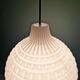 White opaline spherical pendant, Space Age, 1960-70