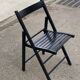 Chaise scandinave pliable cannée 1990