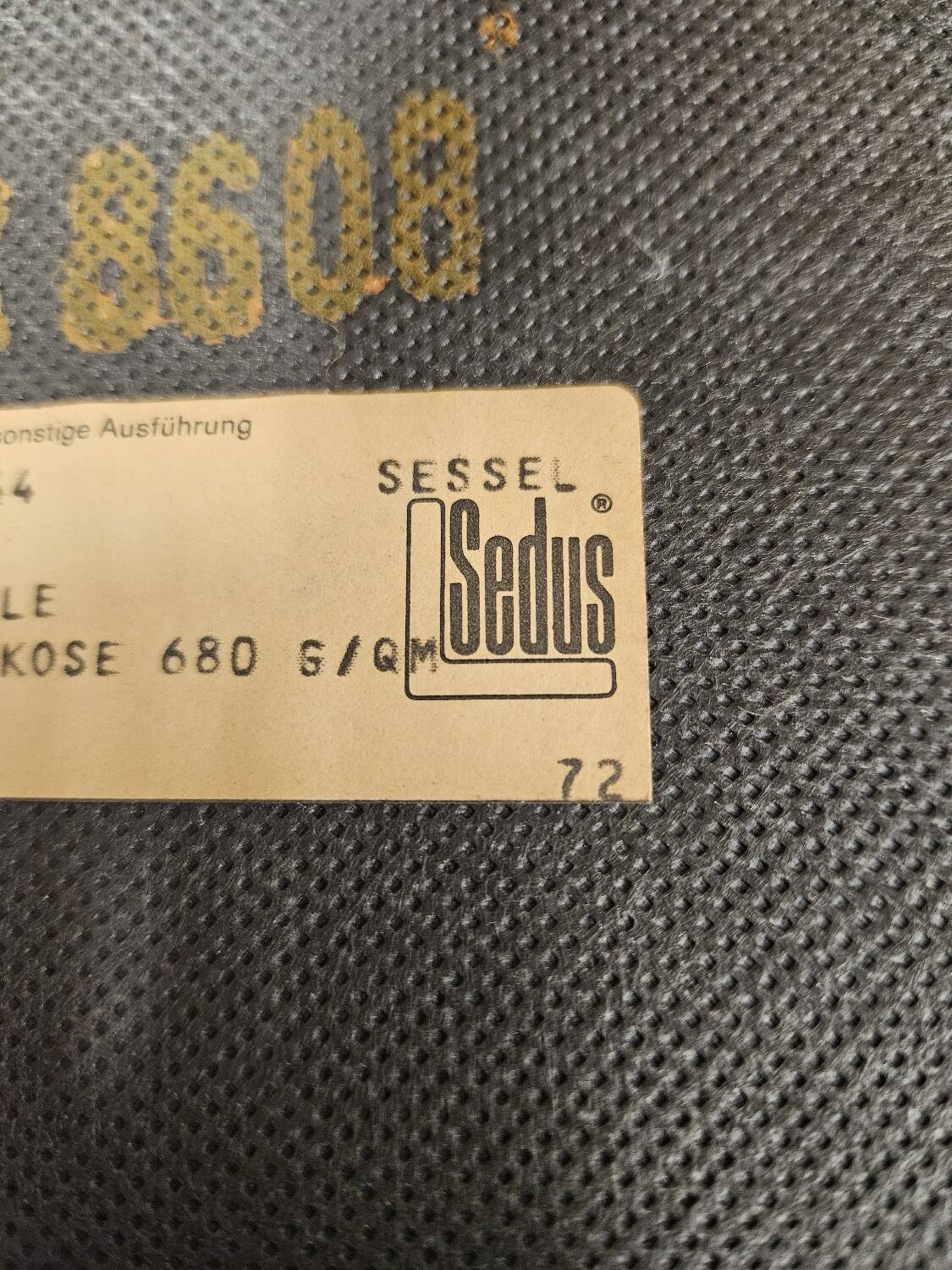 Pair of vintage 1970s Sedus bouclette wool armchairs