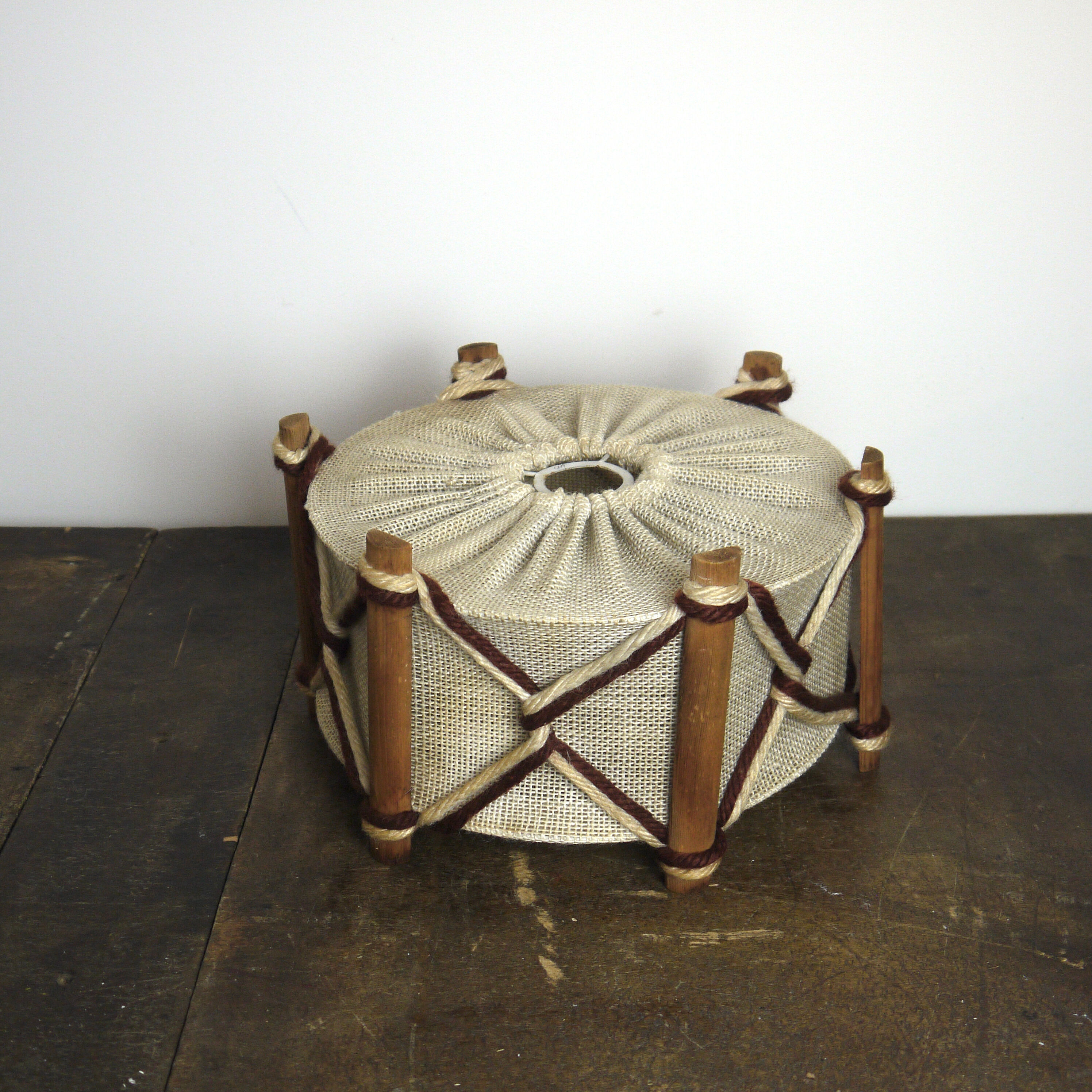 Wool and wood hanging