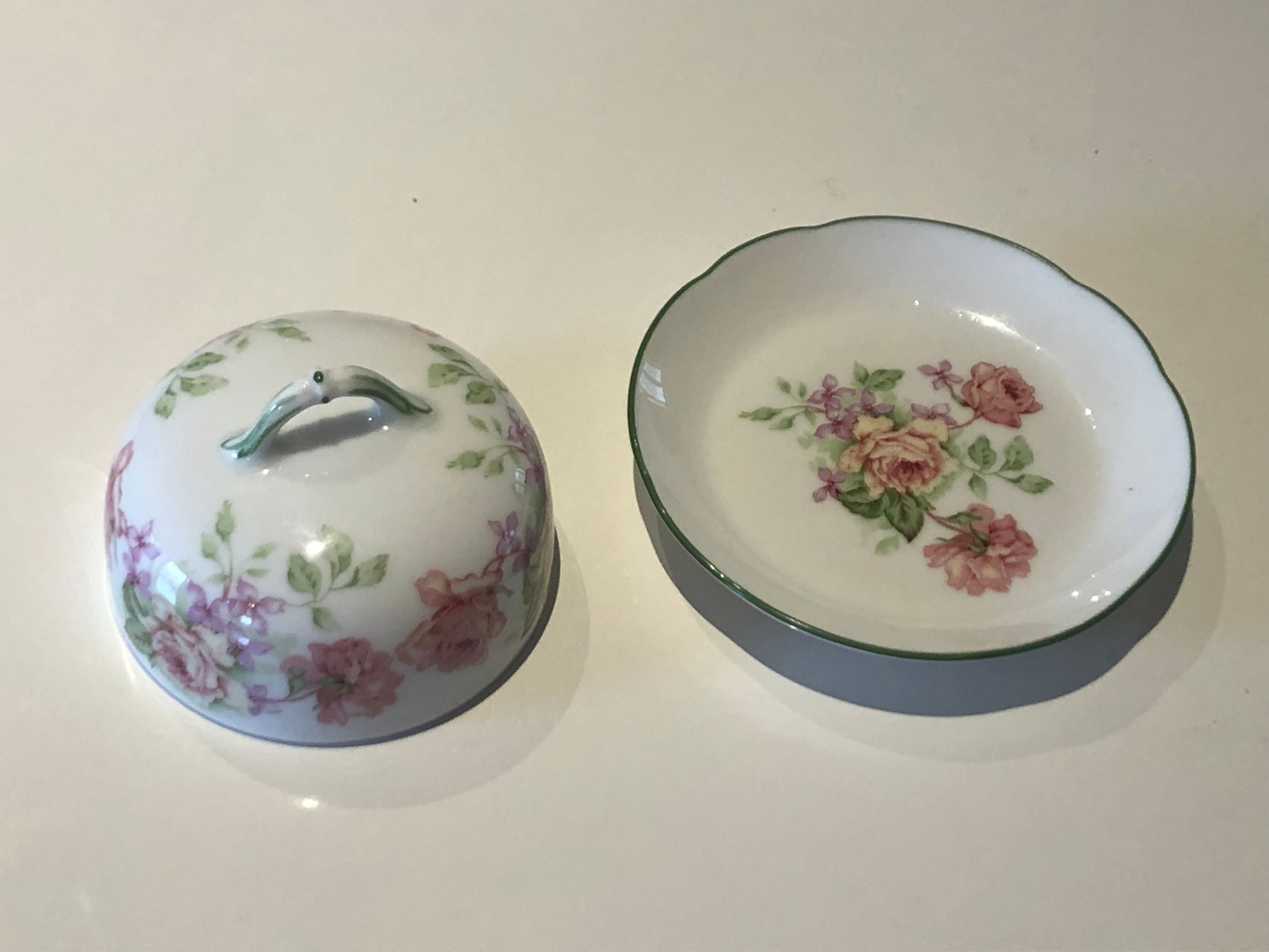 Porcelain butter dish Bernardaux