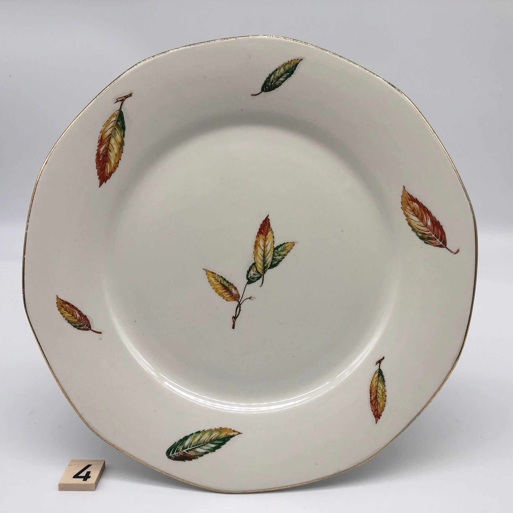 Set of 6 flat plates "Digoin Sarreguemines / Nemours model"
