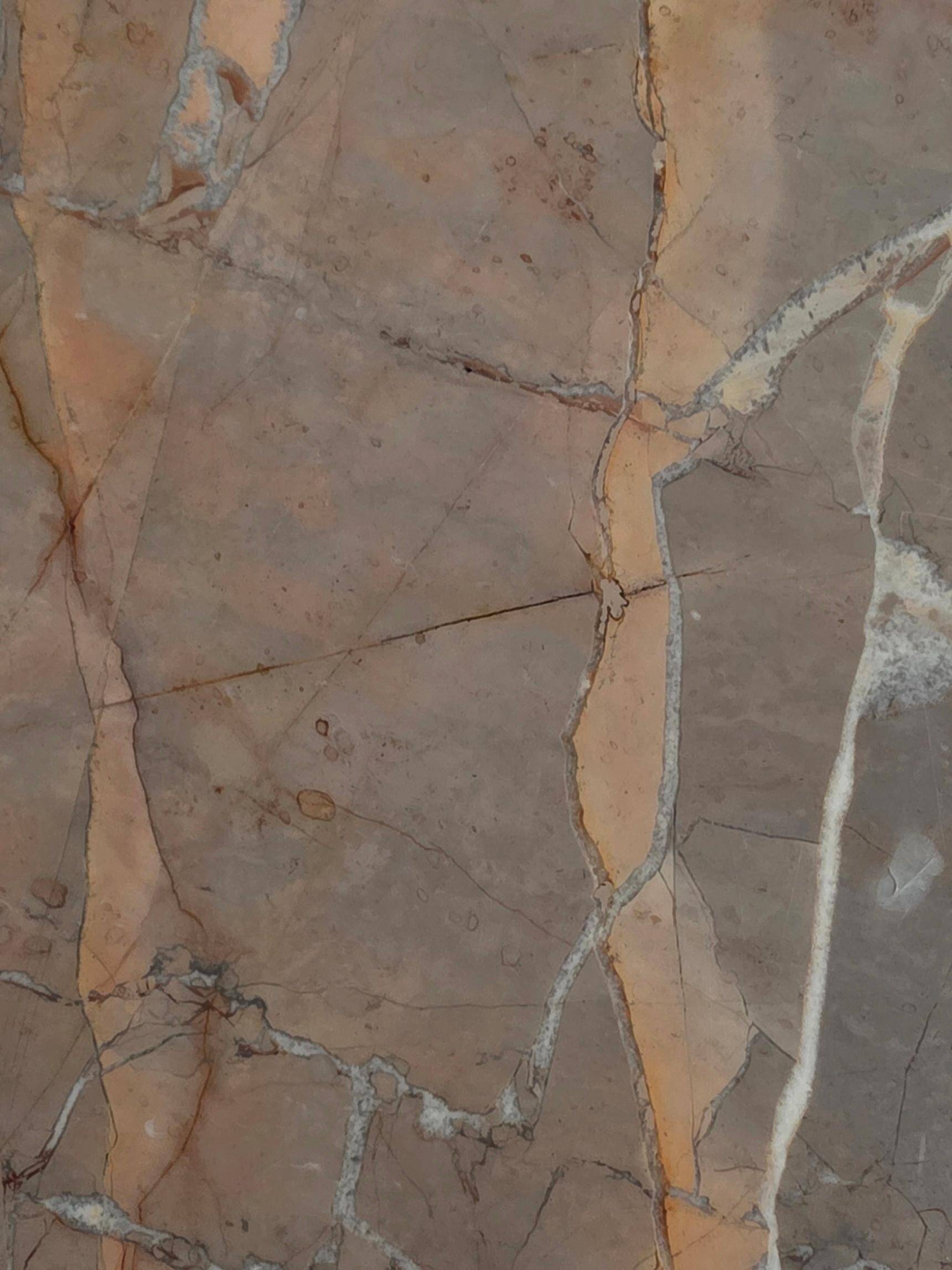 Sculptural Italian coffee tables in Breccia marble, 1970.