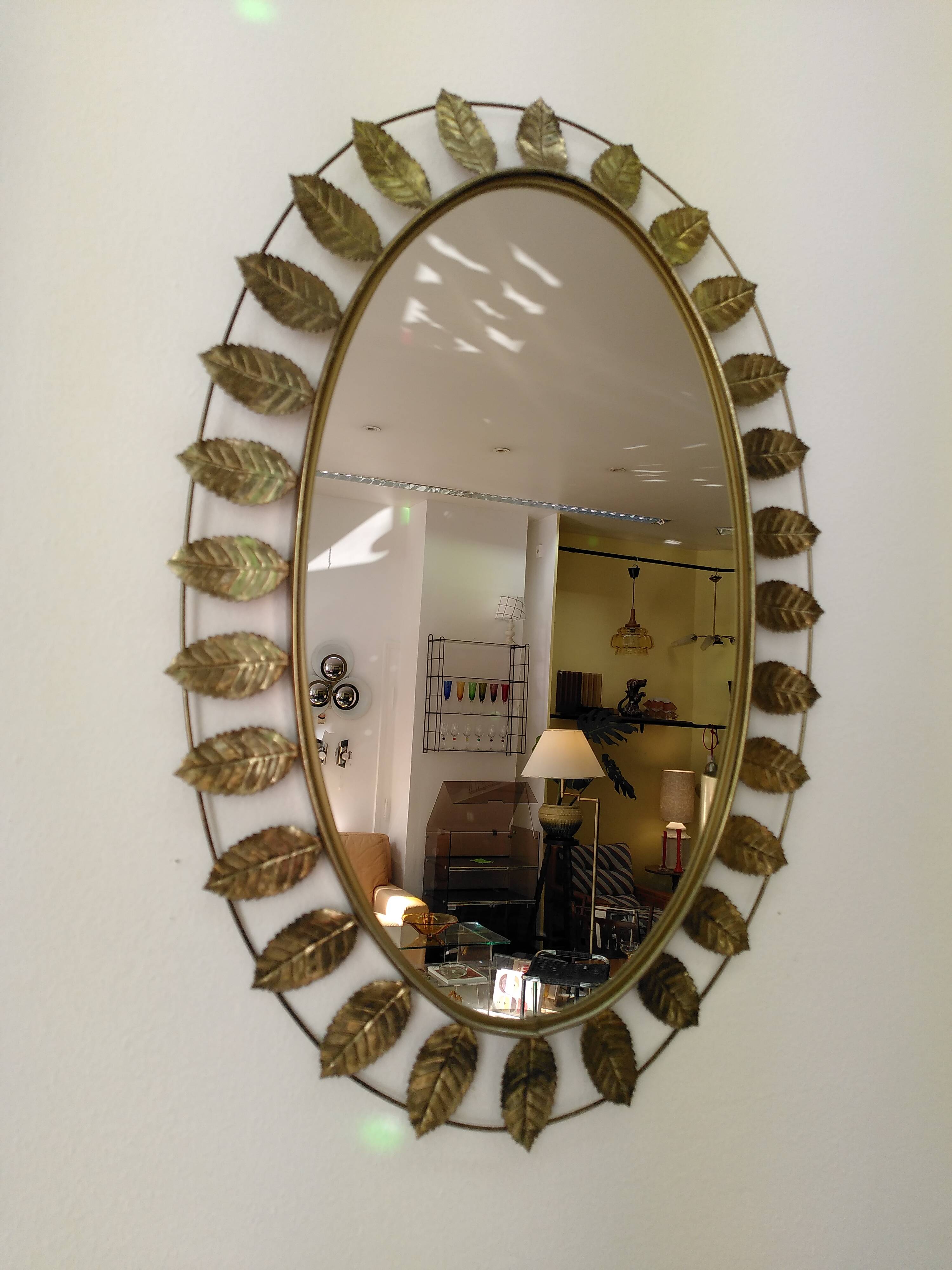 Gold metal mirror, 1970