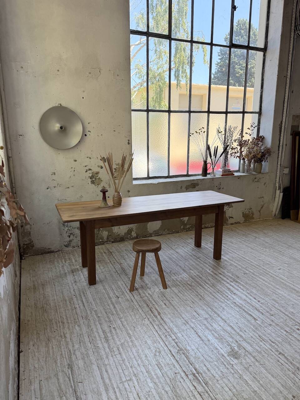 Walnut farmhouse table 2.10m from the 50s