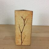 Raymonde Leduc herbarium triangular vase, ceramics