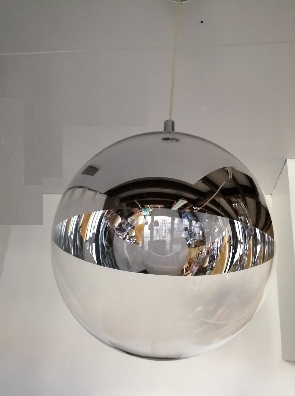 Suspension lamp 70/80s in the shape of a ball