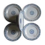 15 Gien porcelain plates and 1 cake dish on foot