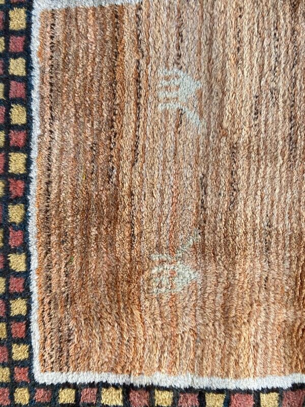 Vintage carpet Persian Gabbeh 84x194 cm
