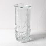 Mid-Century Textured Glass Vase: Fidenza Italian Leaf Pattern, 1970s