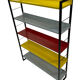 Small Tomado shelving unit in metal and several colours - 1960s Dutch Design