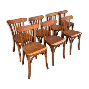 7 chaises bistrot vintage - baumann