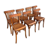 7 chaises bistrot vintage style Thonet Baumann