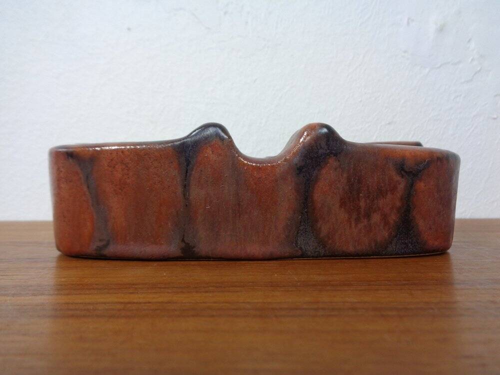 Brutalist ceramic ashtray, 1940s