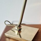 Lampe de bureau style banquier laiton 1970
