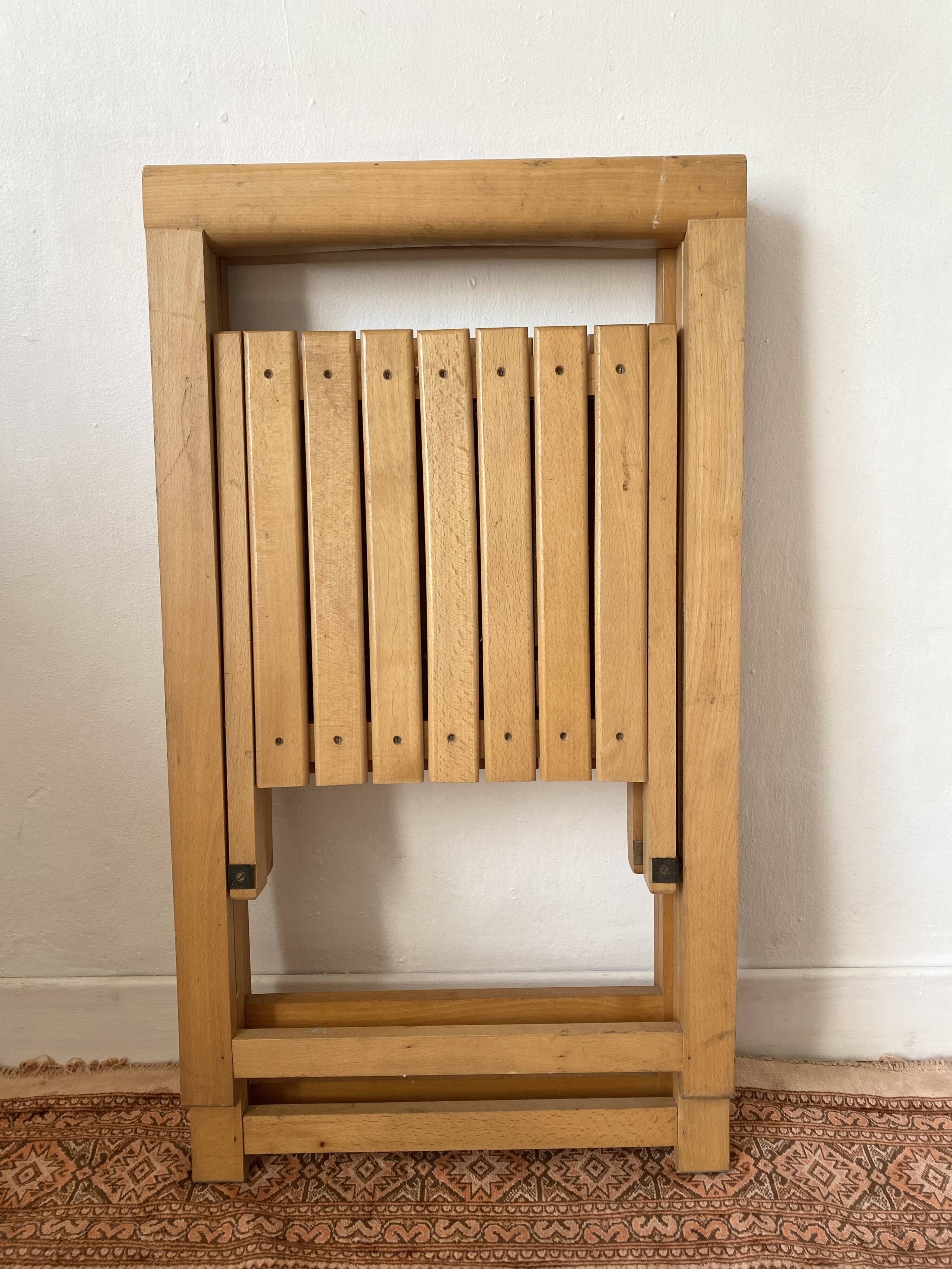 designer folding chairs in beech wood