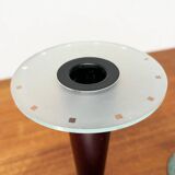 Vintage postmodern Italian wooden and stone candle holders, 1980s, set of 2.