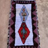 Tapis Marocain Boucherouite coloré - 121 x 235 cm