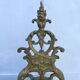 Antique brass fireplace set, bar and andirons, Napoleon I style.