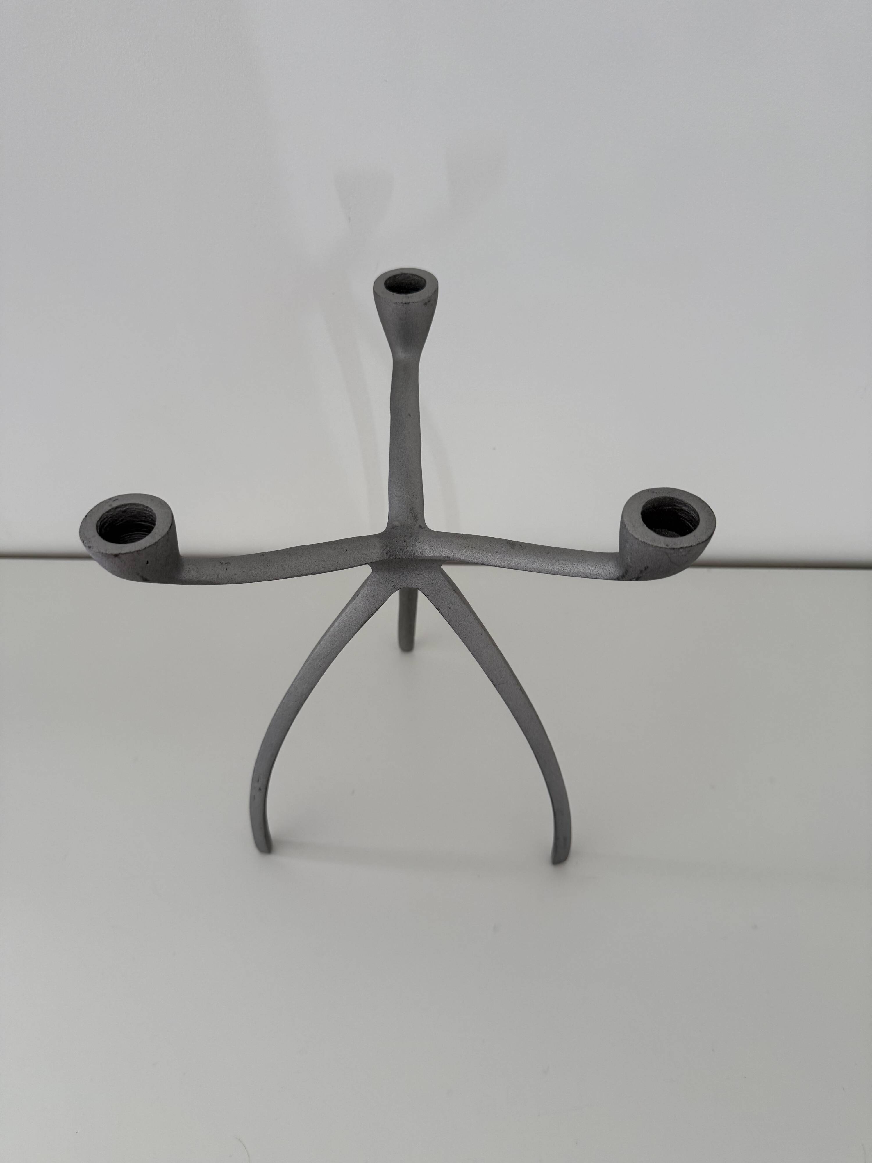 Bougeoir, chandelier tripode "Spider" space age starck eames 80s design