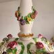 Handgeformt vergoldet vintage Porzellan Kronleuchter Capodimonte 1960er