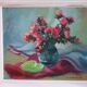 Tableau bouquet de fleurs années 50