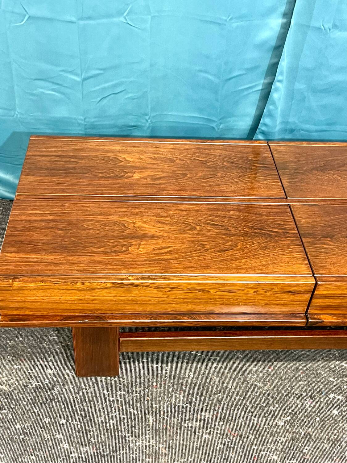 Michelucci Giovanni coffee table, Italian design, rosewood