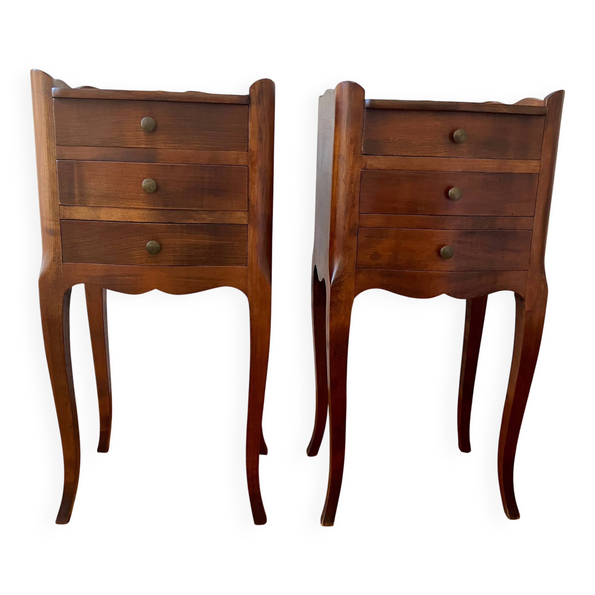 Two Cherry Wood Bedside Tables