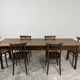 Grande table de ferme ancienne en chêne – 229 cm