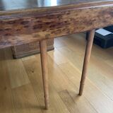 Vintage wood table with extension