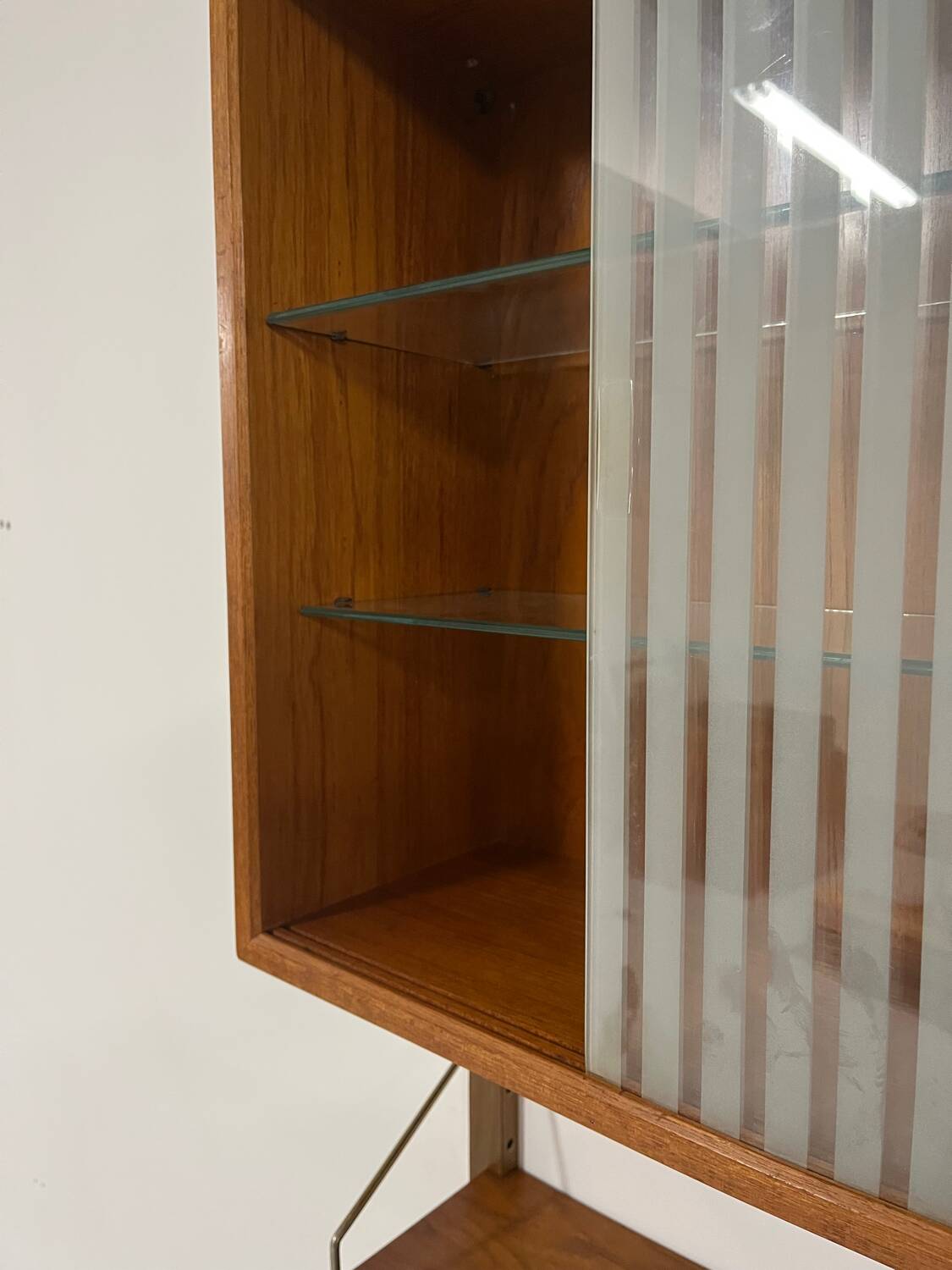 Meuble mural en teck, Danemark, années 1960