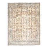 1970s Vintage Persian Handmade Wool Cotton Brown Area Rug 291x370