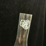 Lampe à pétrole verre en cristal Czechoslovakia