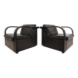 Otto Zapf Arcona ensemble de 2 fauteuils en cuir pour Art Collection