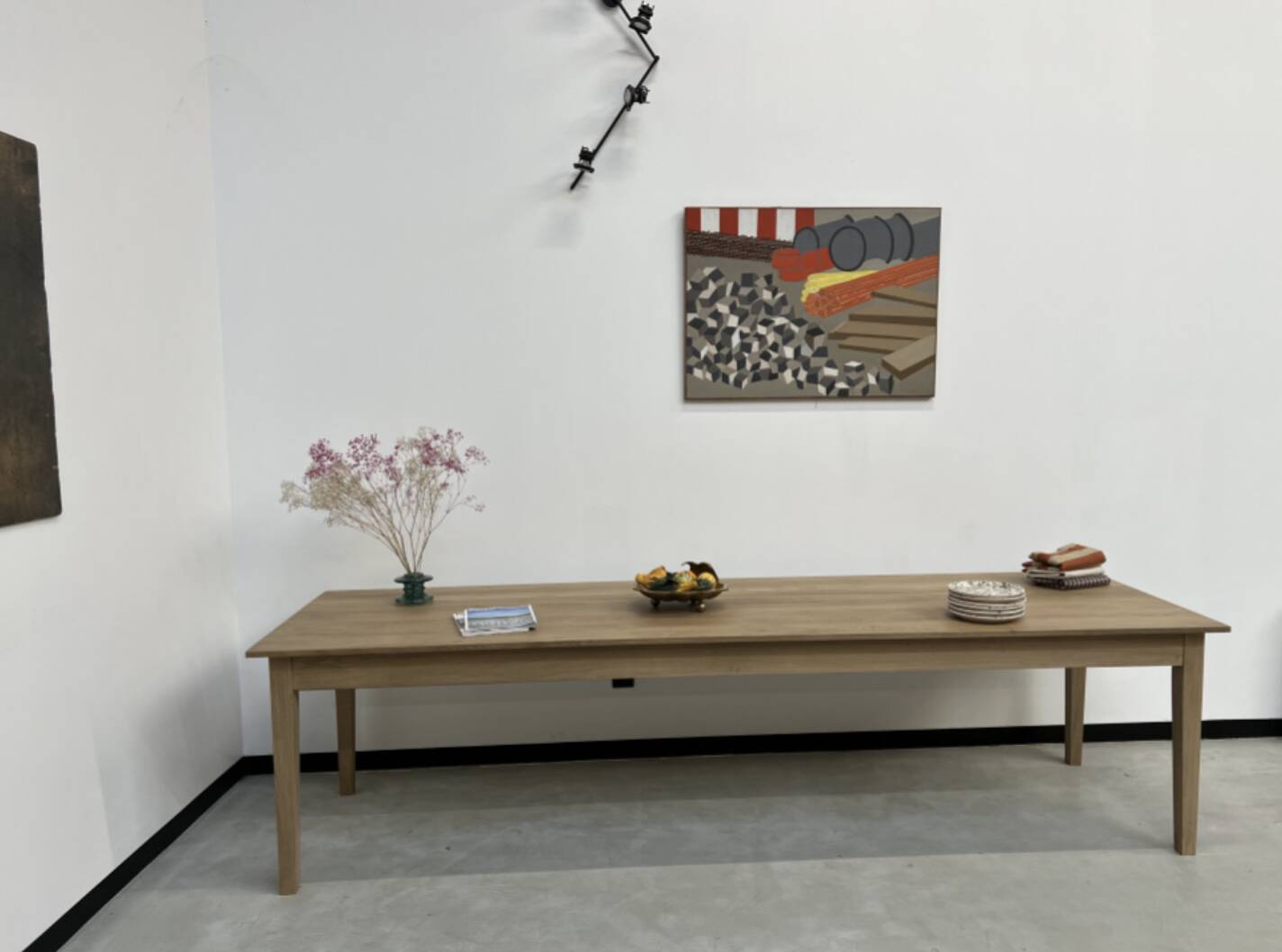 Farm table with tapered legs (300 cm x 90 cm)