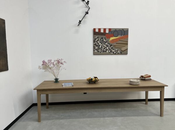 Table de ferme pieds fuseaux (300 cm x 90 cm)