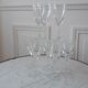 Set of 8 crystal wine glasses engraved 50s