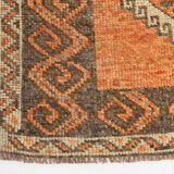 5x11 orange and brown vintage tapis rug, 352x162cm