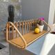 Superb and rare vintage rattan shelf.