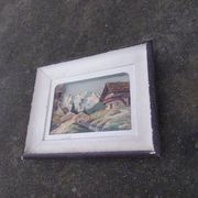 Carved wood painting, chalet decor by f raugel (popular art)